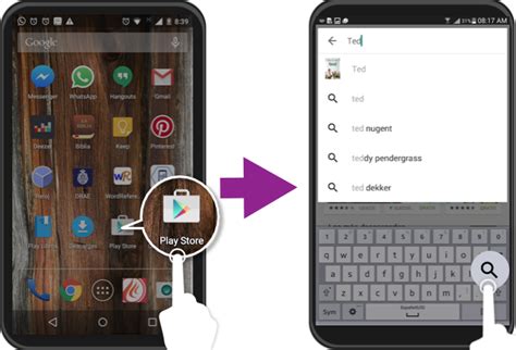 Descargar aplicaciones en un dispositivo Android.